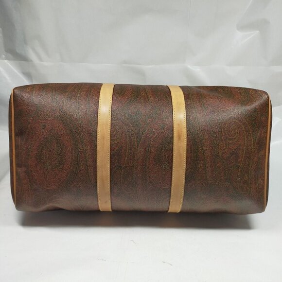 Etro Boston 45 Bag Brown PVC, lock & key! Poshmark authenticated 2023! Love! - Picture 5 of 12